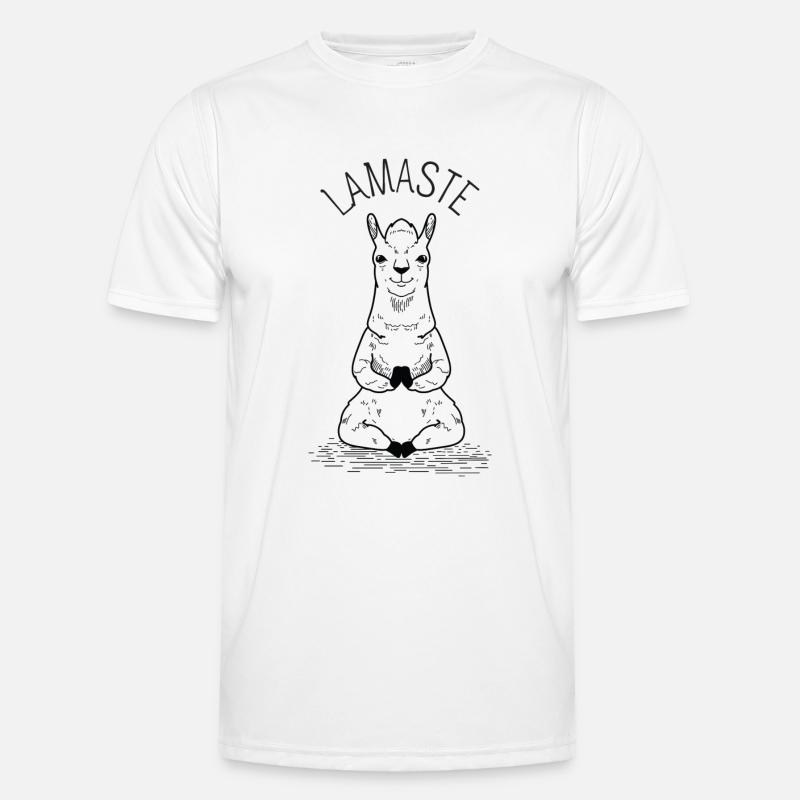 Lamaste - Lama Meditation - Men's Functional T-Shirt - white