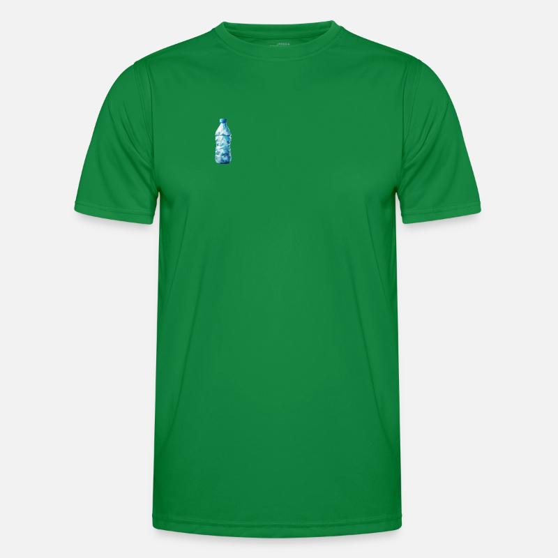 Wasserflasche Polygon Männer Funktions-T-Shirt
