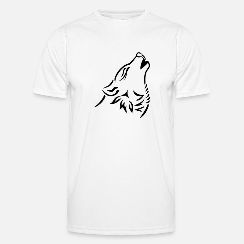 Wolf - Men's Functional T-Shirt - white