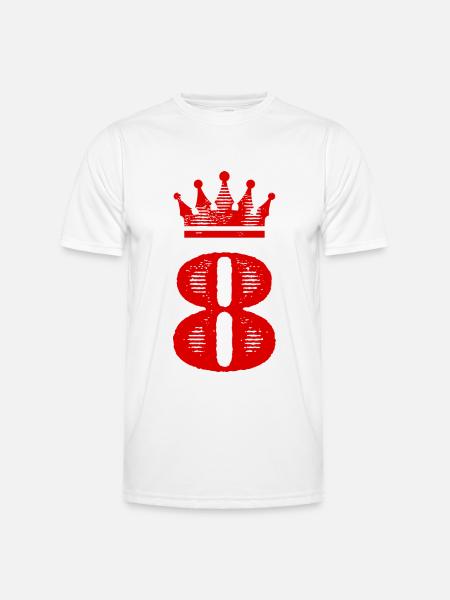 8 Number crown - Men's Functional T-Shirt - white