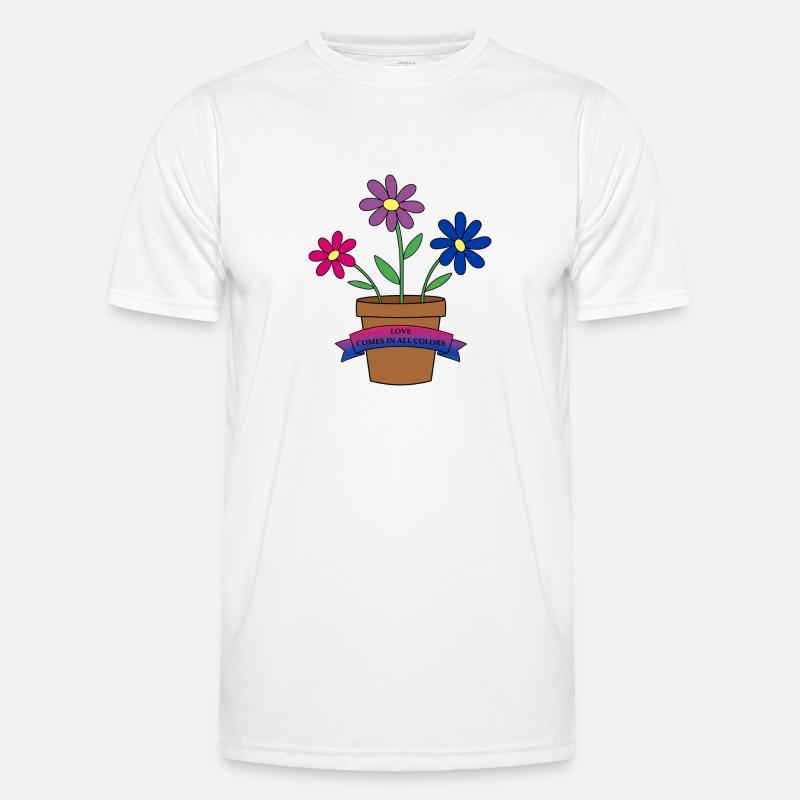 bisexual flowers Männer Funktions-T-Shirt
