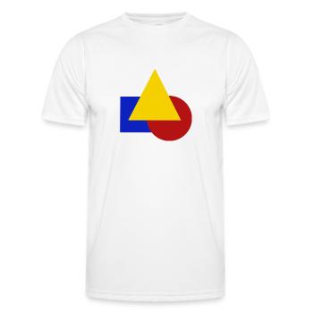 Géométrique - T-shirt sport Homme - blanc - Devant - AI Model Male 178 dark (178cm)
