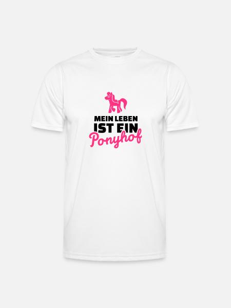 Ponyhof - Männer Funktions-T-Shirt - Weiß