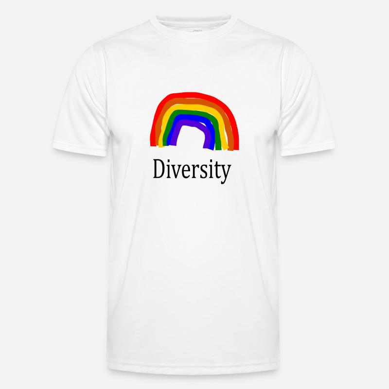 Rainbow diversité créative colorée T-shirt sport Homme