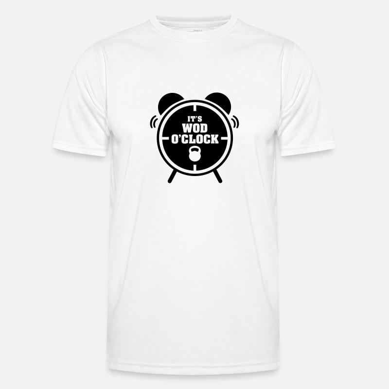 It's WOD O'Clock - Männer Funktions-T-Shirt - Weiß