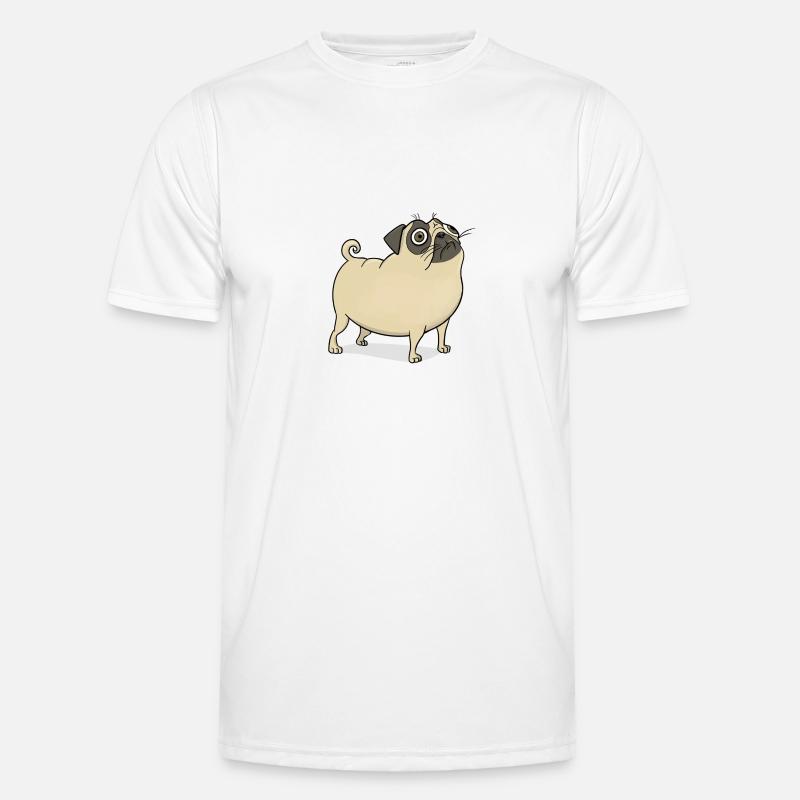 Mops komisch peinlich berührt Männer Funktions-T-Shirt