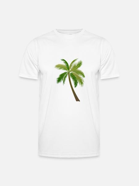 palm tree palm palms - Men's Functional T-Shirt - white