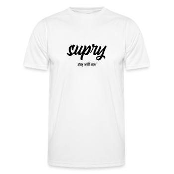 STAY WITH ME. - Männer Funktions-T-Shirt - Weiß - Vorne - AI Model Male 178 dark (178cm)