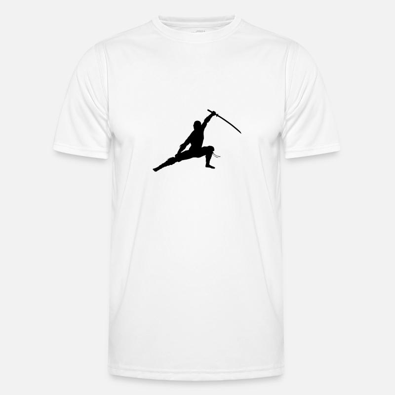 Ninja - Männer Funktions-T-Shirt - Weiß