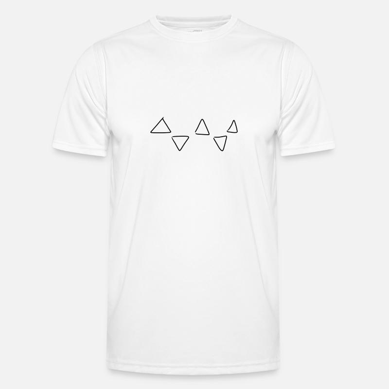 Triangular pattern - Men's Functional T-Shirt - white