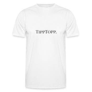 TippTopp - Männer Funktions-T-Shirt - Weiß - Vorne - AI Model Male 178 dark (178cm)