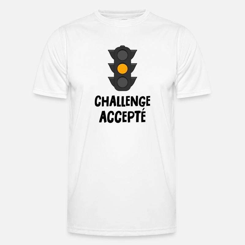 challenge accepté T-shirt sport Homme