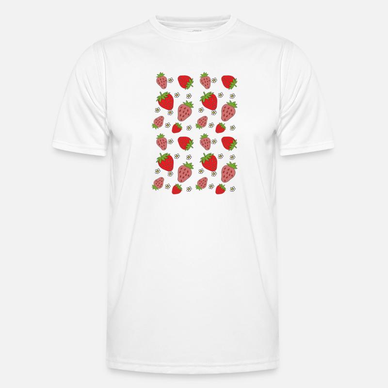 erdbeeren feld Männer Funktions-T-Shirt
