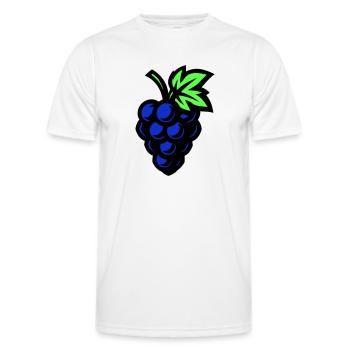 Trauben Symbol Weintrauben - Männer Funktions-T-Shirt - Weiß - Vorne - AI Model Male 178 dark (178cm)
