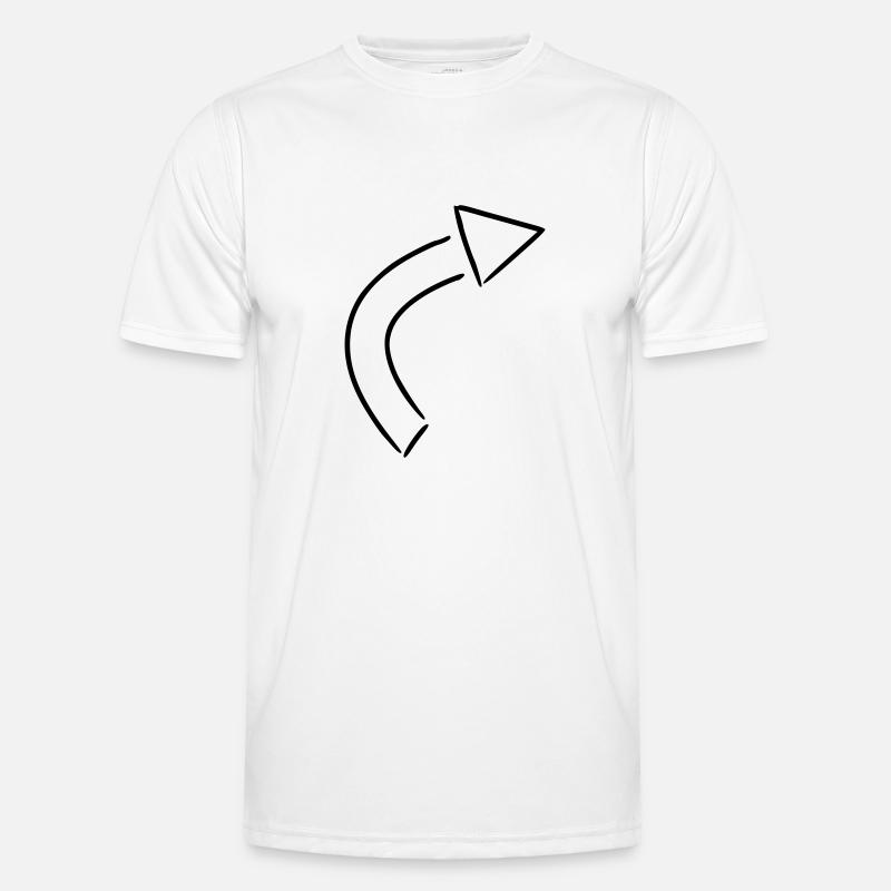 Arrow drawing sketch black - Men's Functional T-Shirt - white