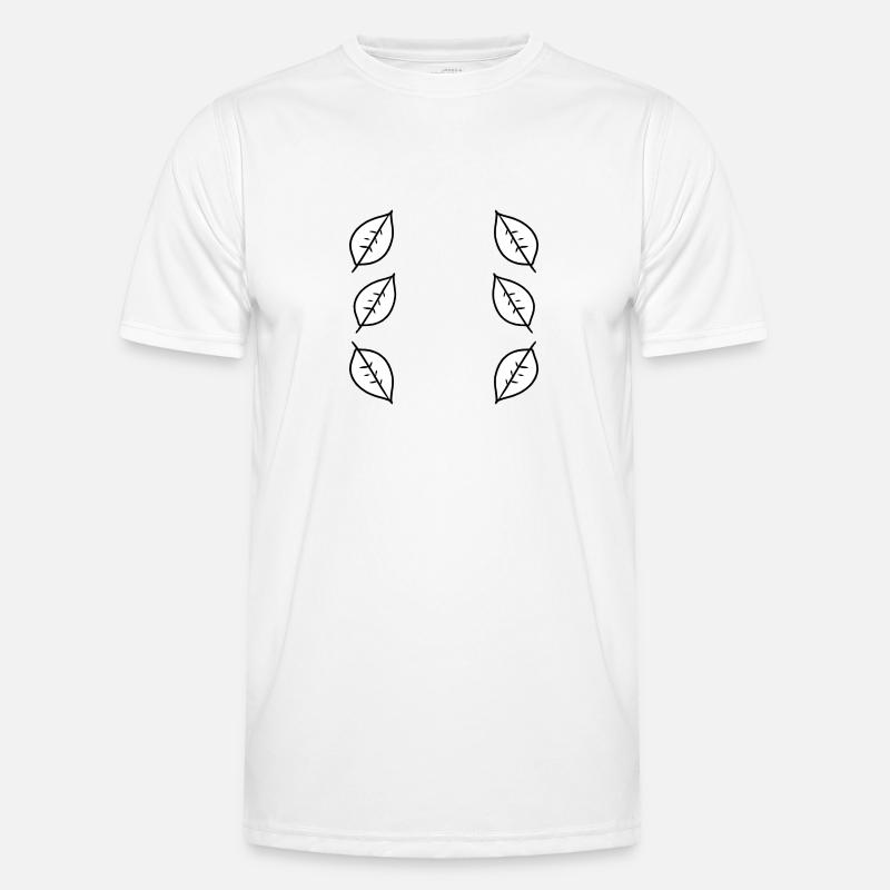 Pattern Leaf Leaves Frame Nature - Men's Functional T-Shirt - white