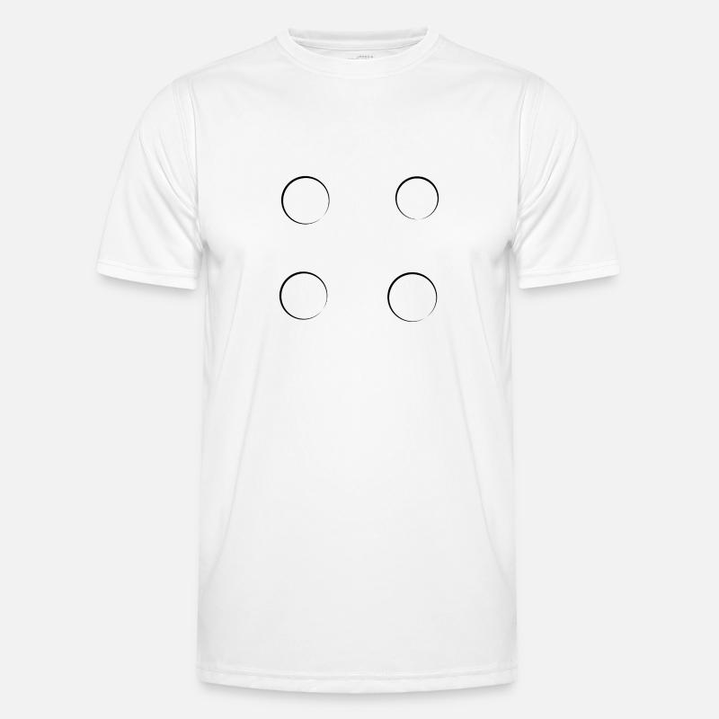 Four Circles Circle Shape Symbol - Men's Functional T-Shirt - white