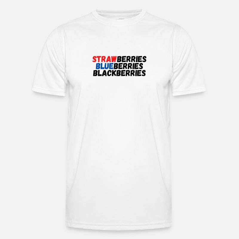 Erdbeeren, Heidelbeeren, Brombeeren Männer Funktions-T-Shirt
