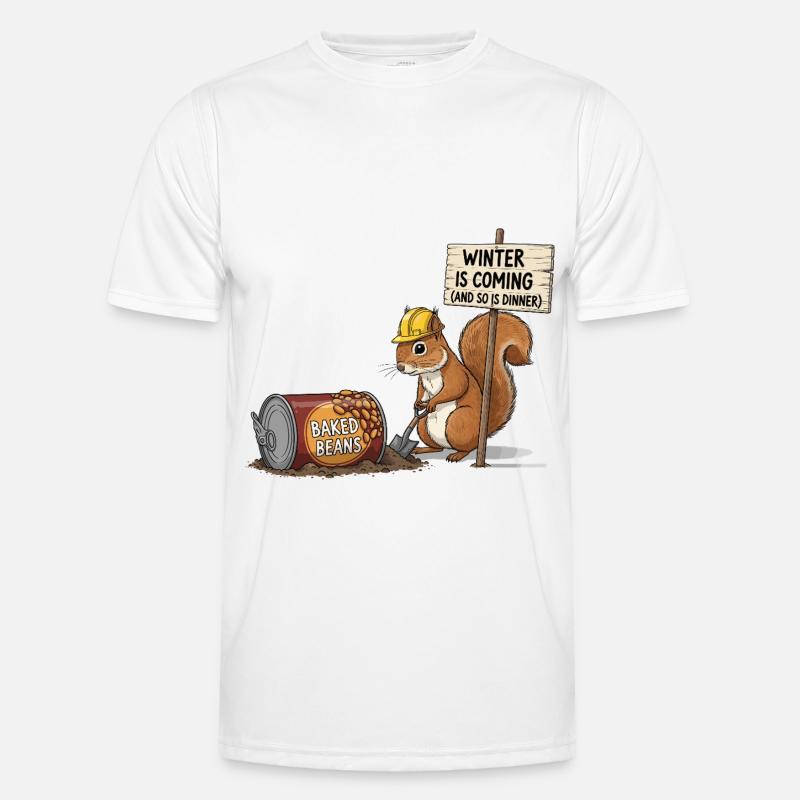 Cooles Eichhörnchen - Männer Funktions-T-Shirt - Weiß