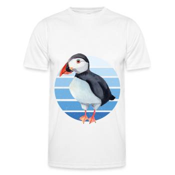 Papageitaucher Puffin Papagei Lunde Vogel Geschenk - Männer Funktions-T-Shirt - Weiß - Vorne - AI Model Male 178 dark (178cm)
