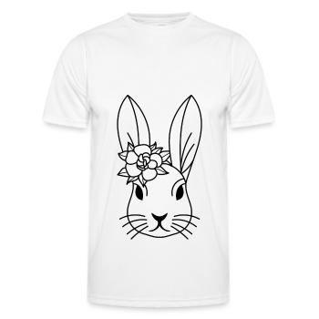Kinder T-Shirt Ausmalen Hase Design Malen Deko - Männer Funktions-T-Shirt - Weiß - Vorne - AI Model Male 178 dark (178cm)