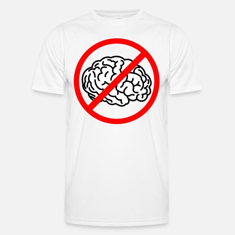 dum og dum - ingen hjerne - ingen hjerne - Funktionsshirt til herrer - hvid