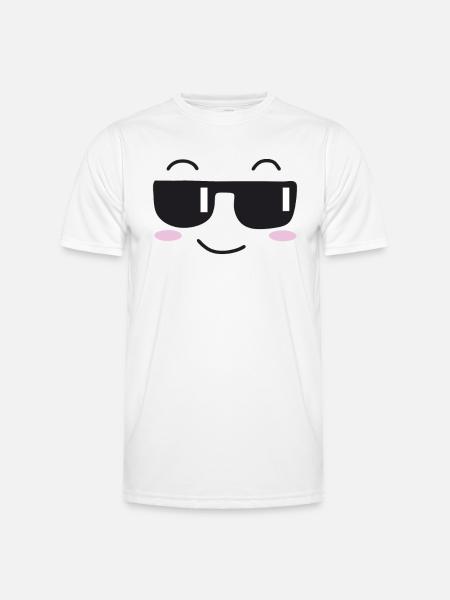 Sunglasses laugh face - Men's Functional T-Shirt - white