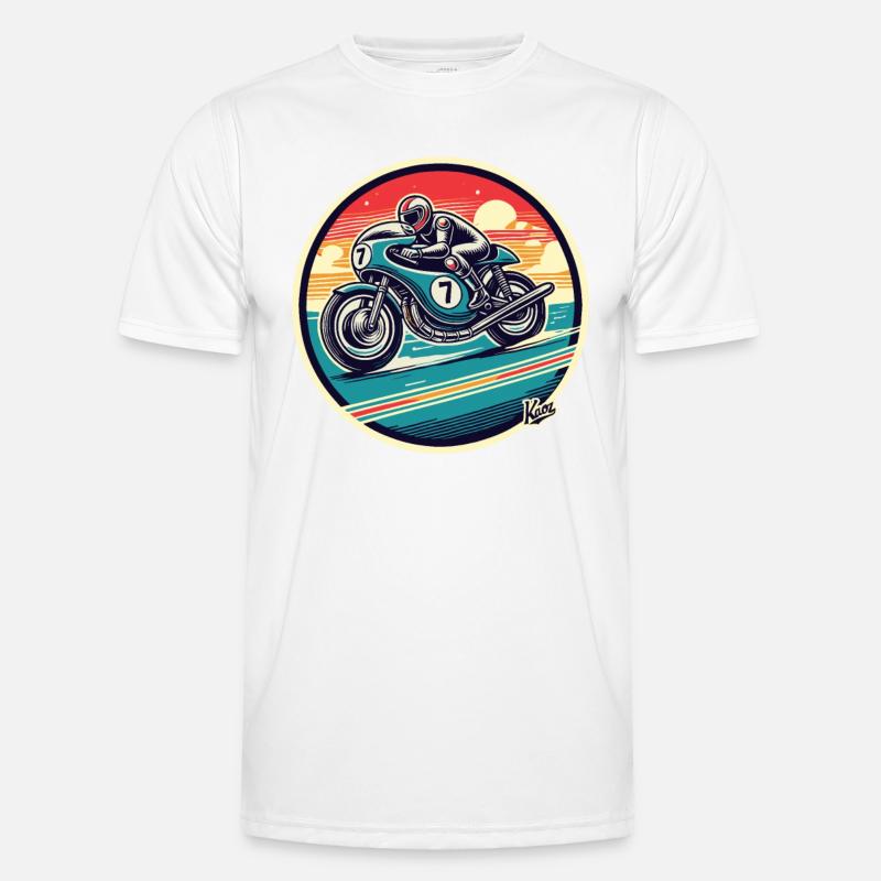 Classic Motorcycle Café Racer - Men's Functional T-Shirt - white