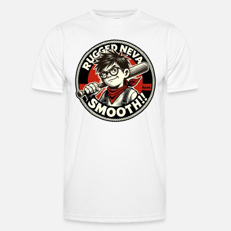 Rau, echt und unaufhaltsam! Starker schlauer Junge Männer Funktions-T-Shirt