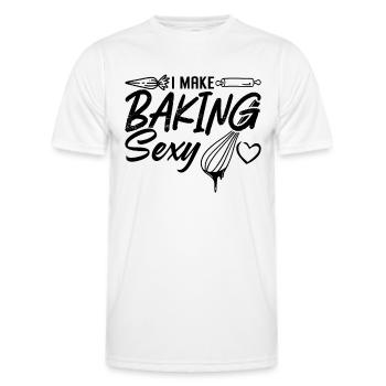 Je fais de la pâtisserie Sexy Baker Boulangerie Gâteau Cupcake Chef - T-shirt sport Homme - blanc - Devant - AI Model Male 178 dark (178cm)