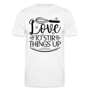 J’adore remuer les choses Baker Baking Bakery Cupcake - T-shirt sport Homme - blanc - Devant - AI Model Male 178 dark (178cm)