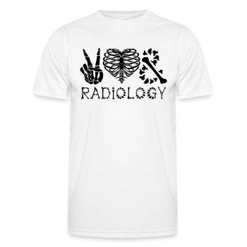 Radiologist Quote X-Ray Xray Rad Tech Radiology - Men's Functional T-Shirt - white - Front - AI Model Male 178 dark (178cm)