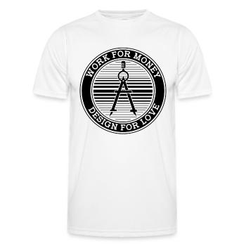 Travailler pour de l’argent Architecte Architecte Architecture - T-shirt sport Homme - blanc - Devant - AI Model Male 178 dark (178cm)