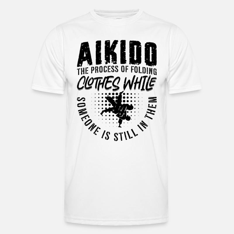 Aikido The Process Samurai Fighter Martial Arts Men's Functional T-Shirt