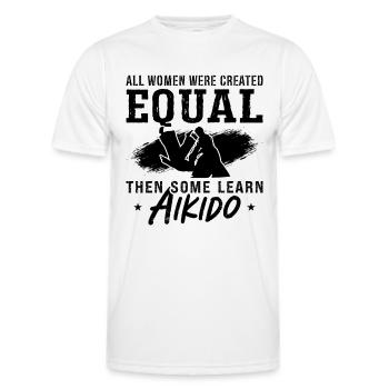 Aikido All Women Were Fighter Samurai Martial Arts - Men's Functional T-Shirt - white - Front - AI Model Male 178 dark (178cm)