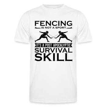 Fencing Is Not A Sport It's Sword Epee Duel Fencer - Männer Funktions-T-Shirt - Weiß - Vorne - AI Model Male 178 dark (178cm)