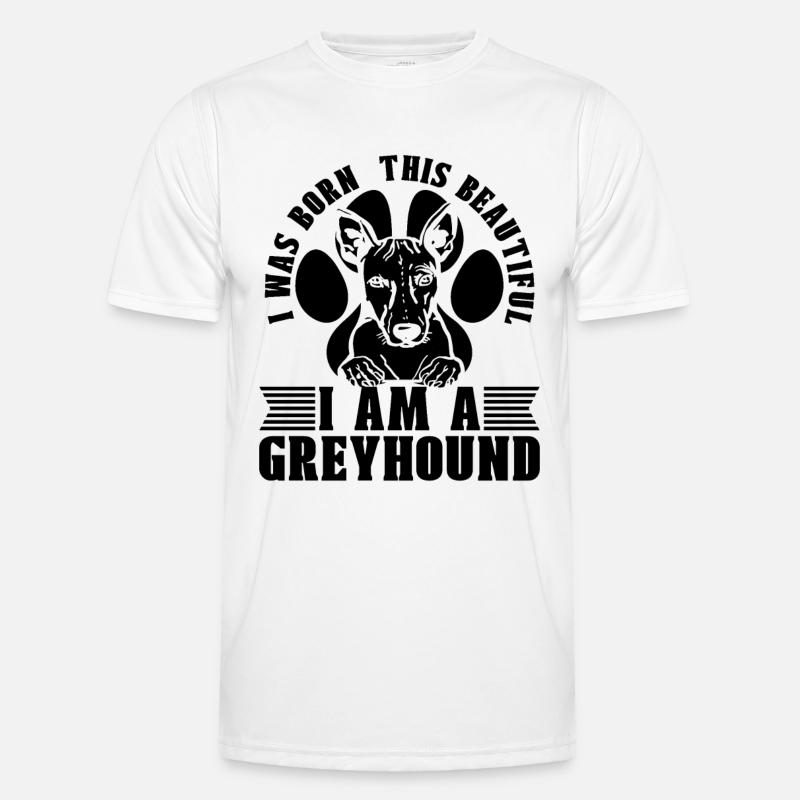 Je suis né ce coureur de lévriers de course de lévriers T-shirt sport Homme