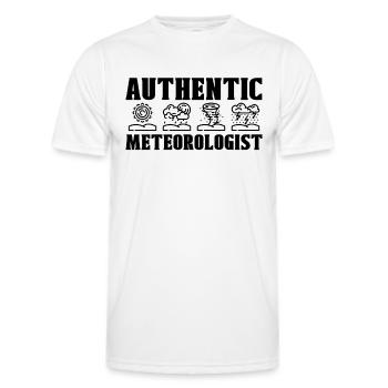 Météorologue prévisionniste authentique - T-shirt sport Homme - blanc - Devant - AI Model Male 178 dark (178cm)