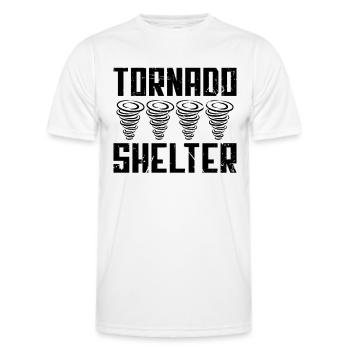 Tornado Shelter Tornadoes Hurricane Tornado Chaser - T-shirt sport Homme - blanc - Devant - AI Model Male 178 dark (178cm)