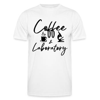 Coffee And Medical Scientist Laboratory Technician - Männer Funktions-T-Shirt - Weiß - Vorne - AI Model Male 178 dark (178cm)