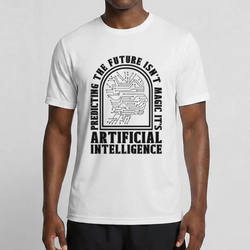 Predicting The Future Robots Data Science Robotics Männer Funktions-T-Shirt