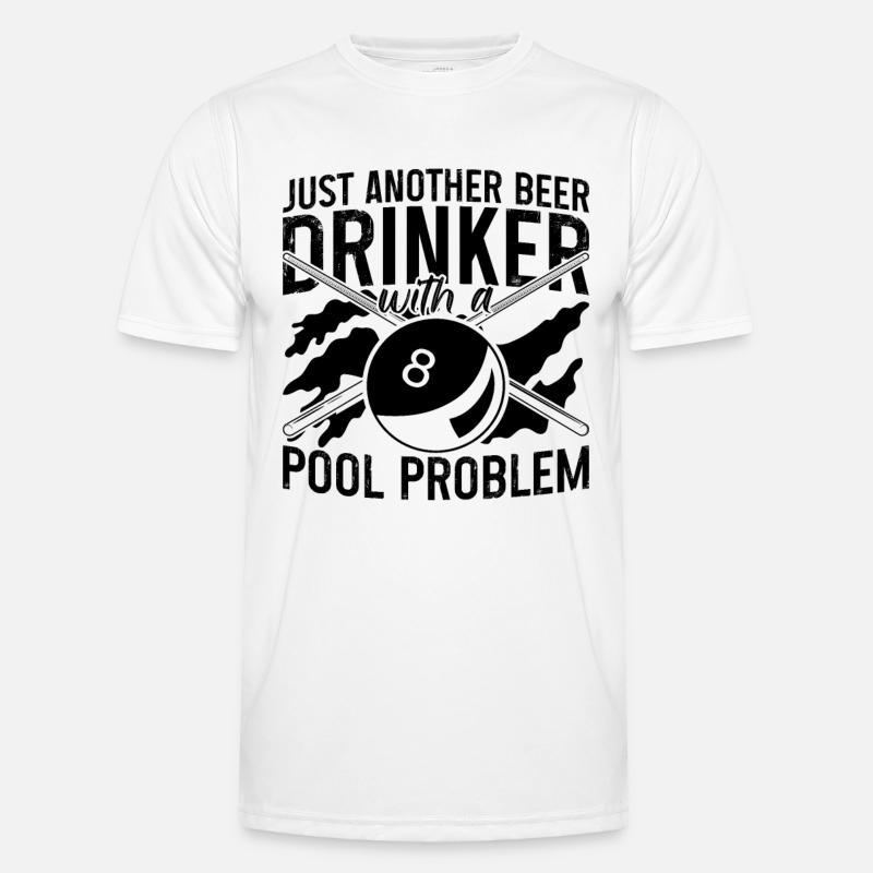 Just Another Beer Drinker Cue Stick Pool Player Männer Funktions-T-Shirt
