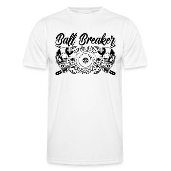 Ball Breaker Cue Sports Snooker Player Pool Player - T-shirt sport Homme - blanc - Devant - AI Model Male 178 dark (178cm)