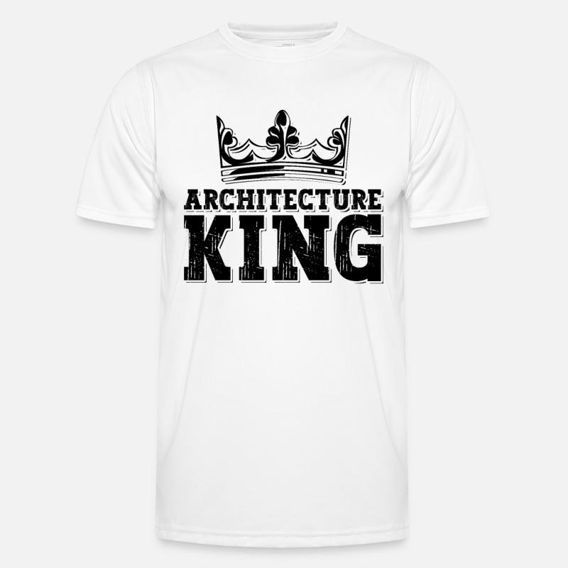 Architecture King Construct Building Architects - Männer Funktions-T-Shirt - Weiß