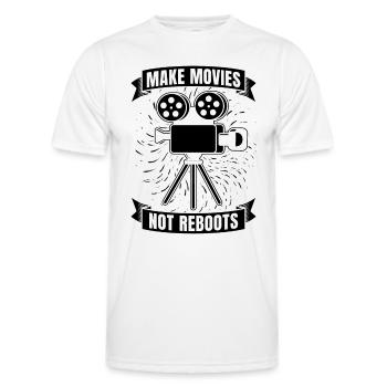 Faire des films et non des redémarrages Réalisateur de films Cinéaste - T-shirt sport Homme - blanc - Devant - AI Model Male 178 dark (178cm)