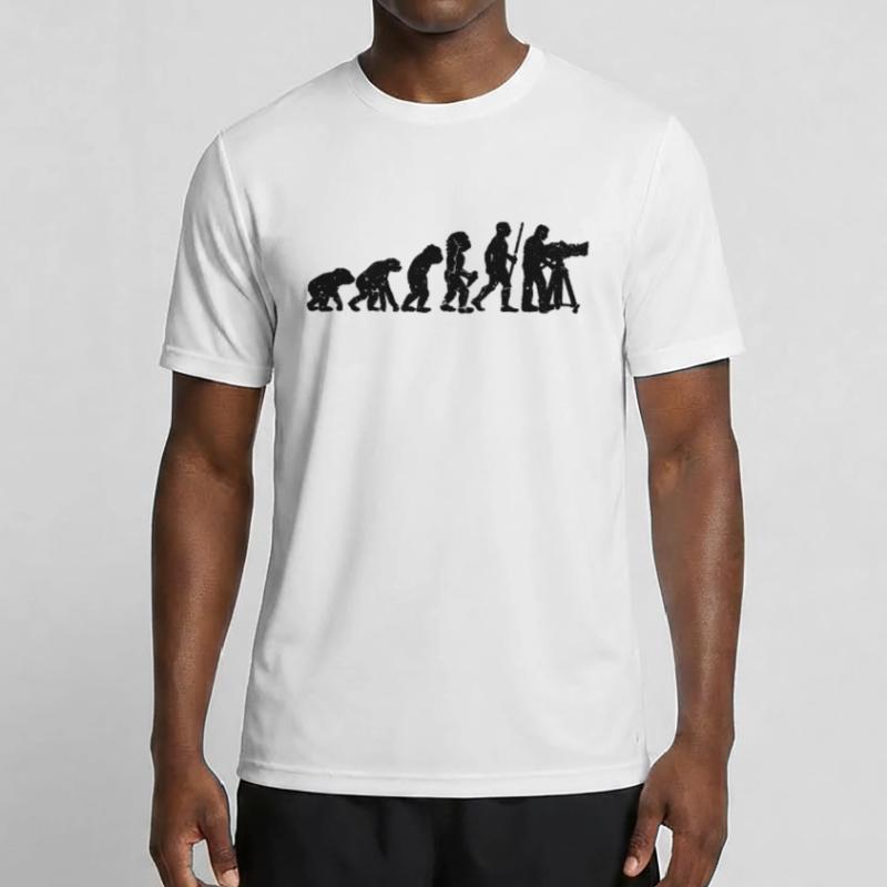 Camera Operator Evolution Retro Loves Filmmaking Men's Functional T-Shirt