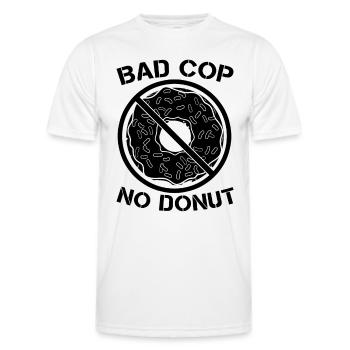 Bad Cop No Donut Police Inspector Police Officers - Men's Functional T-Shirt - white - Front - AI Model Male 178 dark (178cm)