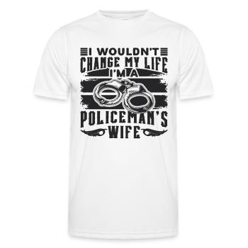 Wouldn't Change My Life Policeman Police Officers - Men's Functional T-Shirt - white - Front - AI Model Male 178 dark (178cm)