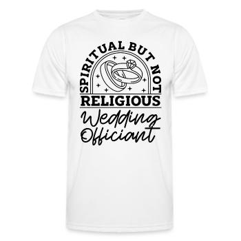 Spiritual But Not Religious Minister Officiant - Men's Functional T-Shirt - white - Front - AI Model Male 178 dark (178cm)