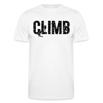 Climb Indoor Climbing Loves Bouldering Climber - Männer Funktions-T-Shirt - Weiß - Vorne - AI Model Male 178 dark (178cm)